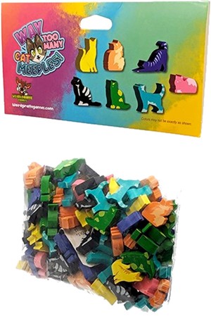 2!GIR11011 Way Too Many Cats Board Game: Meeples published by Weird Giraffe