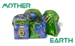 2!GKG523 Halfsies Dice: Mother Earth (Polyhedral 7 Set) published by Gate Keeper Games