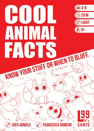 LVL99CAF01 Cool Animal Facts Card Game published by Level 99 Games