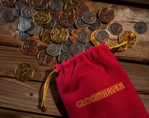 2!CPH0401 Gloomhaven Board Game: Metal Coin Upgrade published by Cephalofair Games