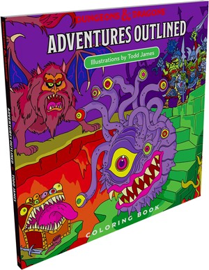 DMGWTCC6035 Dungeons And Dragons RPG: Adventures Outlined Coloring Book (Damaged) published by Wizards of the Coast