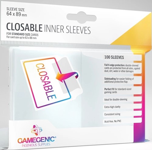100 x Closable Inner Sleeves (Gamegenic)