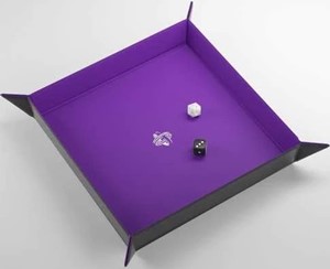 GGS60047ML Magnetic Dice Tray Square: Black And Purple published by Gamegenic