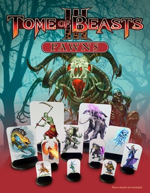 KOB9436 Dungeons And Dragons RPG: Tome Of Beasts 3 Pawns published by Paizo Publishing