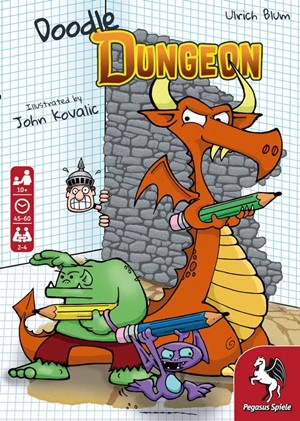 2!PEG51846E Doodle Dungeon Board Game published by Pegasus Spiele
