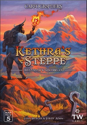 TWK4067 Cartographers Card Game: Heroes Map Pack 5 Kethra's Steppe published by Thunderworks Games