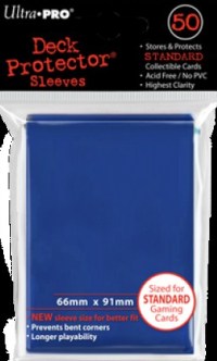 3!UP82670S 50 x Blue Standard Card Sleeves 66mm x 91mm (Ultra Pro) published by Ultra Pro