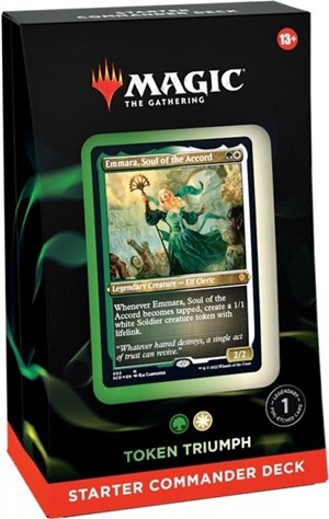 WTCC9923S5 MTG Evergreen Token Triumph Commander Deck published by Wizards of the Coast