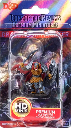 WZK73822S Dungeons And Dragons: Dragonborn Male Fighter Premium Figure published by WizKids Games
