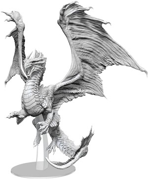 WZK90565 Dungeons And Dragons Nolzur's Marvelous Unpainted Minis: Adult Bronze Dragon published by WizKids Games