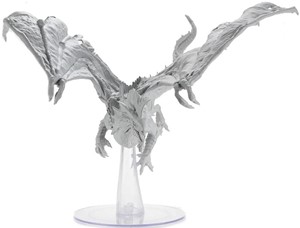 WZK90566 Dungeons And Dragons Nolzur's Marvelous Unpainted Minis: Adult Silver Dragon published by WizKids Games