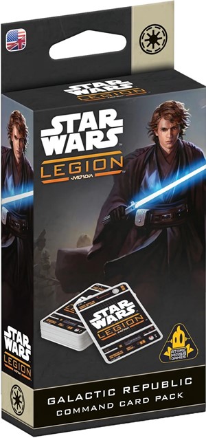 2!AMGSWQ157 Star Wars Legion: Galactic Republic Command Card Pack published by Atomic Mass Games