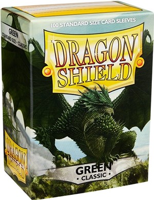 ARCT10004U 100 x Green Classic Standard Card Sleeves 63.5mm x 88mm (Dragon Shield) published by Arcane Tinmen