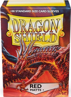 ARCT10007U 100 x Red Classic Standard Card Sleeves 63.5mm x 88mm (Dragon Shield) published by Arcane Tinmen