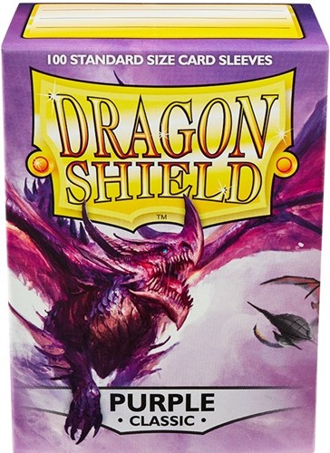 100 x Purple Classic Standard Card Sleeves 63.5mm x 88mm (Dragon Shield)