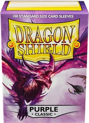 ARCT10009U 100 x Purple Classic Standard Card Sleeves 63.5mm x 88mm (Dragon Shield) published by Arcane Tinmen