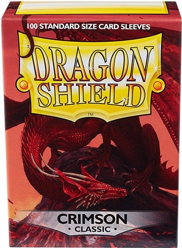 ARCT10021U 100 x Crimson Classic Standard Card Sleeves 63.5mm x 88mm (Dragon Shield) published by Arcane Tinmen