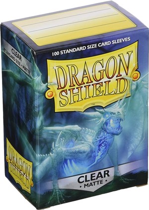 ARCT11001S 100 x Clear Standard Card Sleeves 63.5mm x 88mm (Dragon Shield) published by Arcane Tinmen
