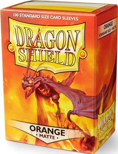 100 x Orange Standard Card Sleeves 63.5mm x 88mm (Dragon Shield)
