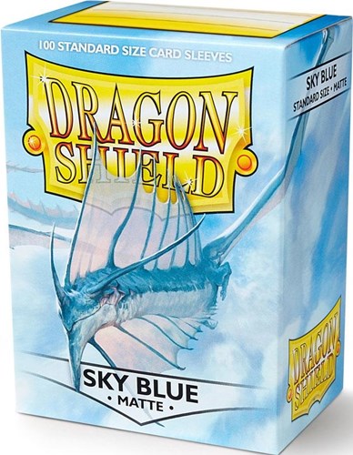 100 x Sky Blue Standard Card Sleeves 63.5mm x 88mm (Dragon Shield)