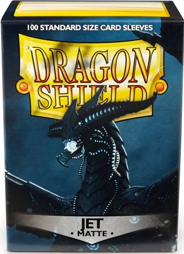 ARCT11024S 100 x Jet Standard Card Sleeves 63.5mm x 88mm (Dragon Shield) published by Arcane Tinmen