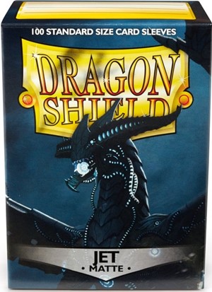 ARCT11024S 100 x Jet Standard Card Sleeves 63.5mm x 88mm (Dragon Shield) published by Arcane Tinmen