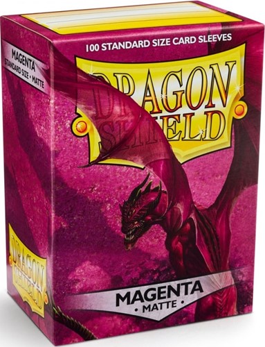 ARCT11026S 100 x Magenta Standard Card Sleeves 63.5mm x 88mm (Dragon Shield) published by Arcane Tinmen