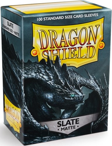 100 x Slate Standard Card Sleeves 63.5mm x 88mm (Dragon Shield)