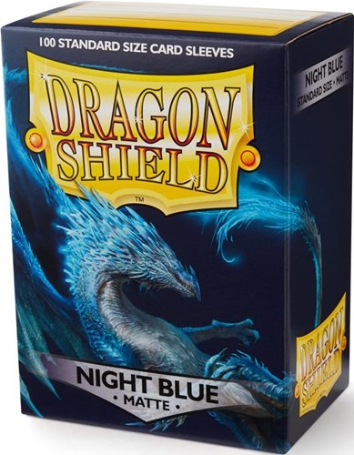 ARCT11042S 100 x Night Blue Matte Standard Card Sleeves 63.5mm x 88mm (Dragon Shield) published by Arcane Tinmen