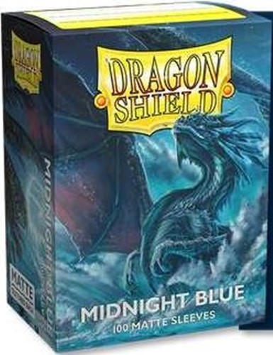 ARCT11057 100 x Midnight Blue Matte Standard Card Sleeves 63.5mm x 88mm (Dragon Shield) published by Arcane Tinmen