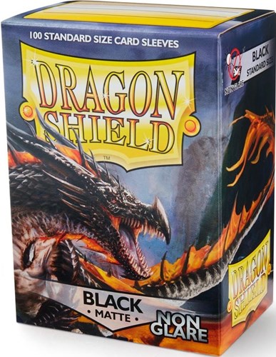 100 x Black Matte Standard Card Sleeves 63.5mm x 88mm (Dragon Shield)