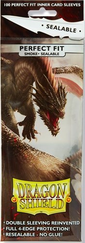 100 x Smoke Perfect Fit Standard Card Sleeves 63.5mm x 88mm (Dragon Shield)