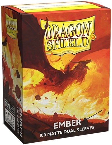 ARCT15054 100 x Ember Dual Matte Standard Card Sleeves (Dragon Shield) published by Arcane Tinmen