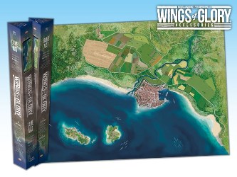 AREWGA502C Wings of Glory: Coast Game Mat published by Ares Games