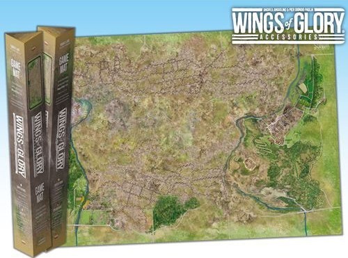 AREWGA502D Wings of Glory: Noman's Land Game Mat published by Ares Games