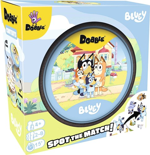 ASMDOBBLU07EN Dobble Card Game: Bluey published by Asmodee