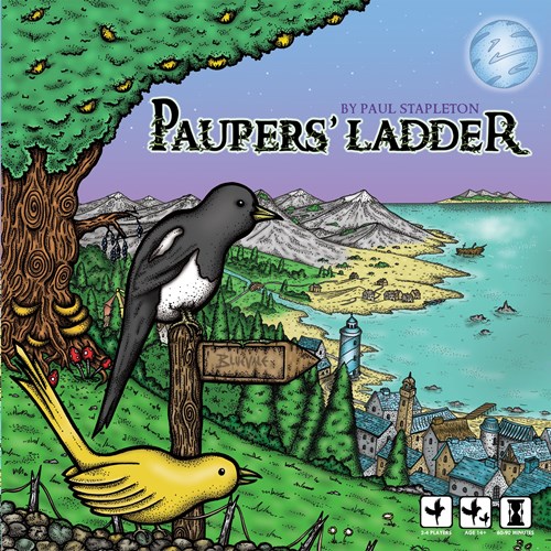 BDSTPL01 Paupers Ladder Board Game published by Bedsit Games