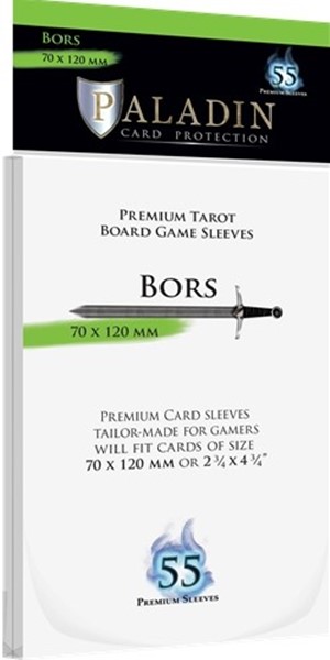 BNDPBOR 55 x Paladin Card Sleeves: Bors (70mm x 120mm) published by Board And Dice