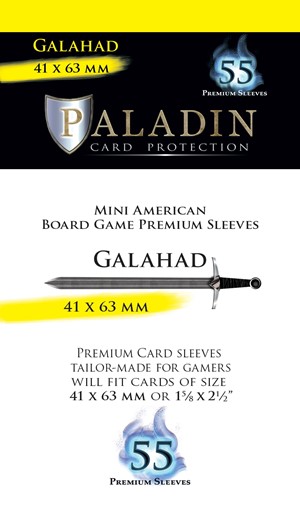 Premium Card Protectors! 41mm x 63mm Paladin Galahad Card Sleeves 55 Count 