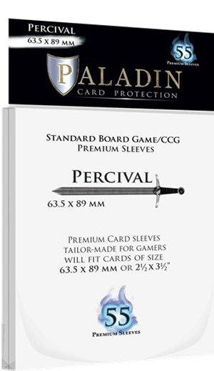 BNDPPER 55 x Paladin Card Sleeves: Percival (63.5mm x 89mm) published by Board And Dice