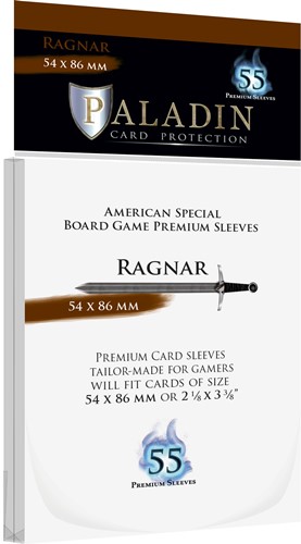 BNDPRAG 55 x Paladin Card Sleeves: Ragnar (54mm x 86mm) published by Board And Dice