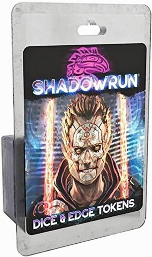 CAT28501G Shadowrun RPG: 6th World Dice And Edge Tokens 2nd Green published by Catalyst Game Labs