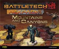 CAT35142 Classic Battletech RPG: Hex Pack: Mountains and Canyons published by Catalyst Game Labs