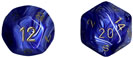 CHX27436 Chessex Vortex 7 Dice Set - Vortex (Blue with Gold) published by Chessex