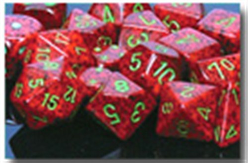 CHXDS21 Chessex Speckled 7 Dice Set - Strawberry published by Chessex