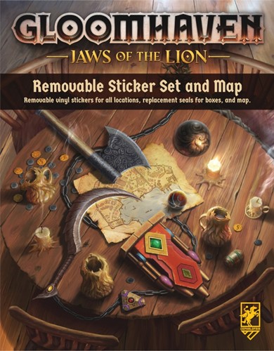 CPH0502 Gloomhaven Board Game: Jaws Of The Lion Removable Sticker Set And Map published by Cephalofair Games