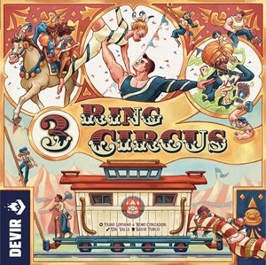 2!DEVBG3RCML 3 Ring Circus Board Game published by Devir Games