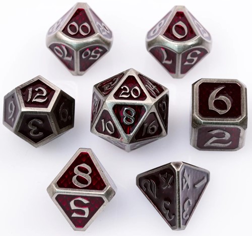 DHDM0202050 7pc RPG Dice Set: Drakona Gemtooth Tekalion published by Die Hard Dice