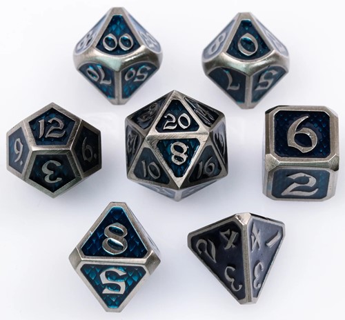 DHDM0202080 7pc RPG Dice Set: Drakona Gemtooth Batholain published by Die Hard Dice