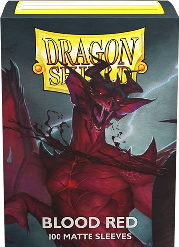 DMGARCT11050 100 x Blood Red Matte Standard Card Sleeves 63.5mm x 88mm (Dragon Shield) (Damaged) published by Arcane Tinmen